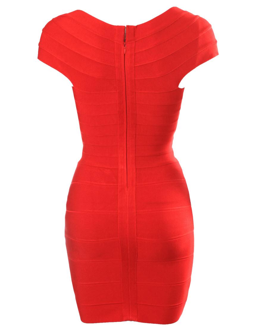 Red cap Sleeve Bandage Dress style Miranda Kerr