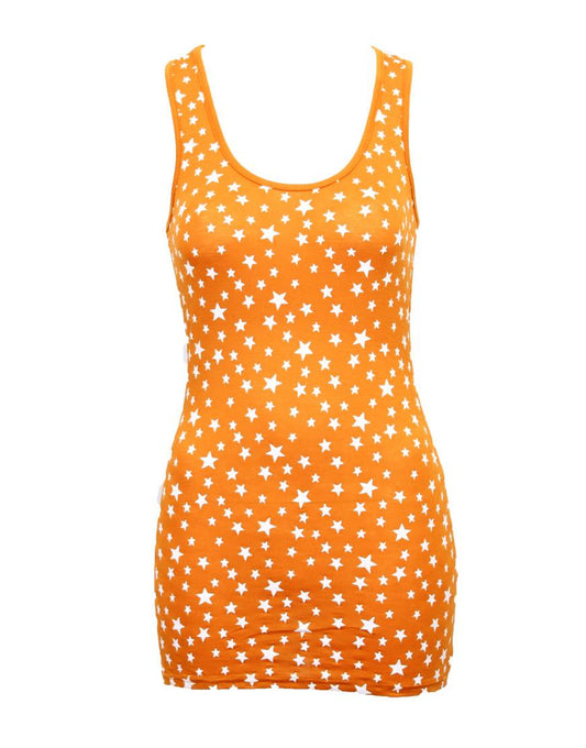 Star print vest in Mustard