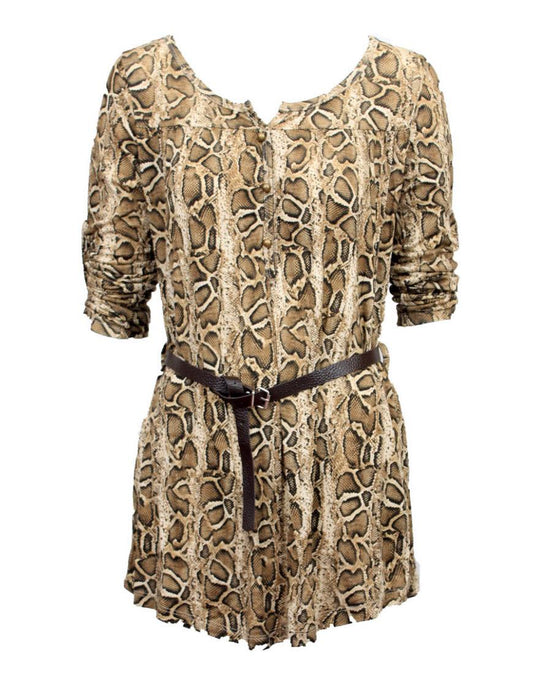 Snakeskin print dress style Kate Moss