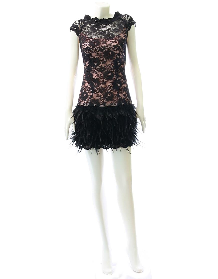 Emma Watson style lace feather dress as worn by Sarah Jayne Dunn