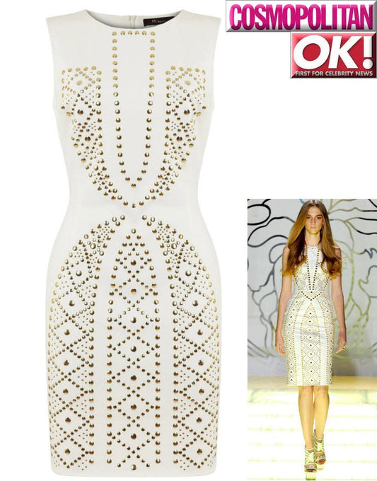 Studded mini Dress in the style of Katy Perry in Versace