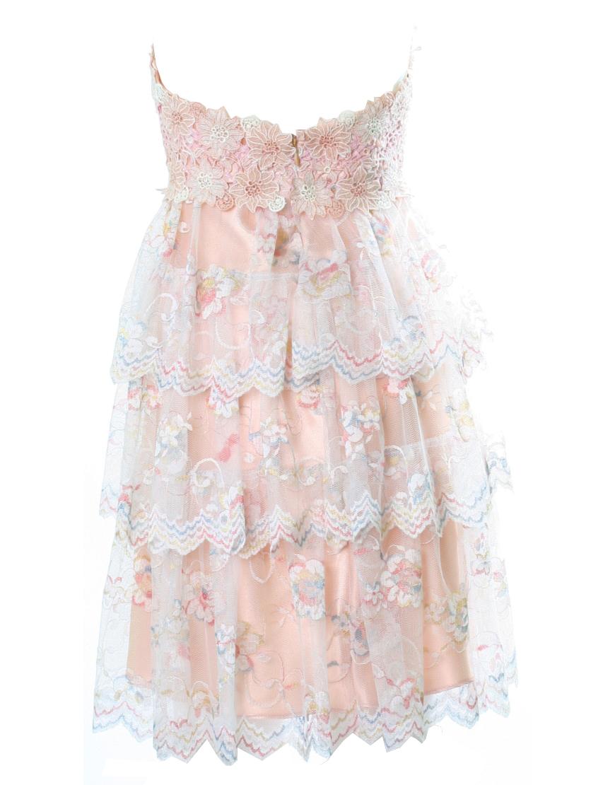 Sweet floral-layered dress